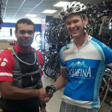 Patrick is a local race director and PT and was awesome to cycle with today