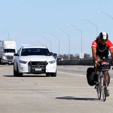 Tommy Mann Jr. from the Orange Leader on the road with me