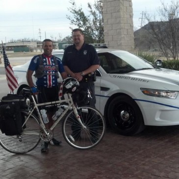 Police Escort into Junction, Texas